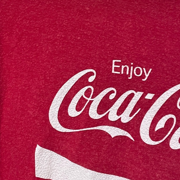 Wildfox X Coca Cola Enjoy Red Sherpa Faux Vintage Crewneck Sweatshirt - Picture 3 of 6